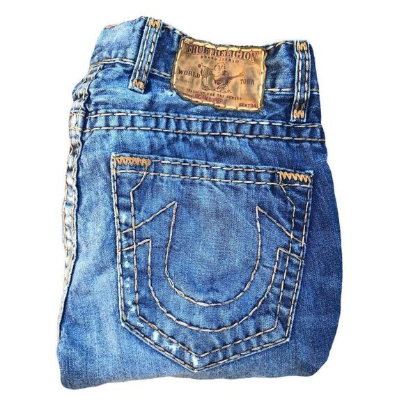 TRUE Religion Jeans Size 33 LOGAN SUPER T Blue - Picture 1 of 10